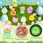 56 Pcs Easter Luminous Mini Resin Figurines 56 Style Glow in The Dark Little - Image 5