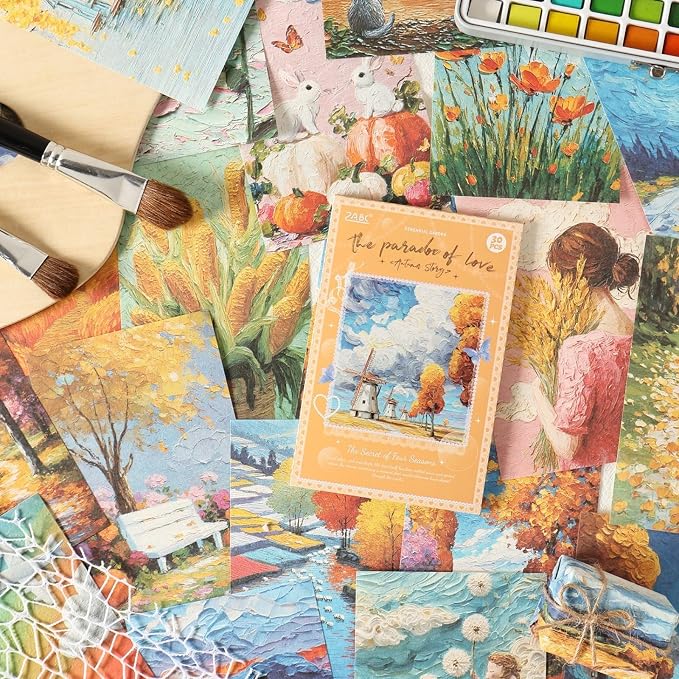 120 Pcs Vintage European Landscape Scrapbooking Supplies, 3.7x5.6 Aesthetic - Image 7