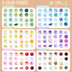 7200PCS 6mm Glass Beads Bracelet Making Kit, 144 Colors Assorted Crystal Beads - Image 2