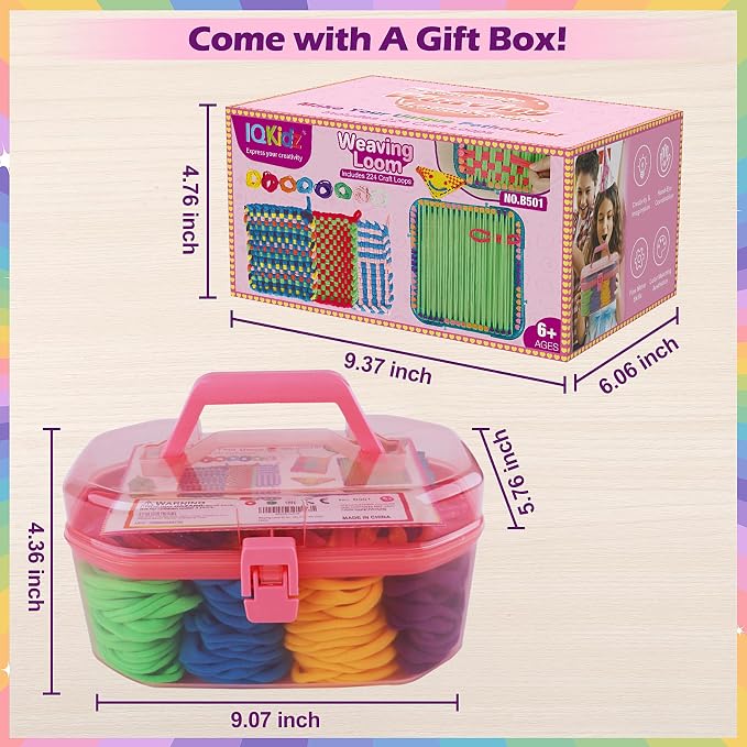 IQKidz Weaving Loom Kit Toys, DIY Arts and Crafts - Image 6