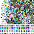 LITMIND 2800 Pcs Iridescent Stained Glass Mosaic Tiles – Assorted Colors by LITMIND