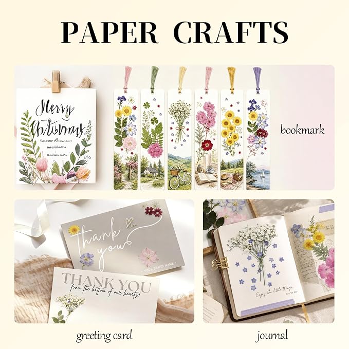 95PCS Dried Pressed Flowers for Crafts - Image 3