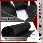 Patelai 6mm Thick Black EVA Foam Roll Large Cosplay Foam Sheets 39''x78'' - Image 4