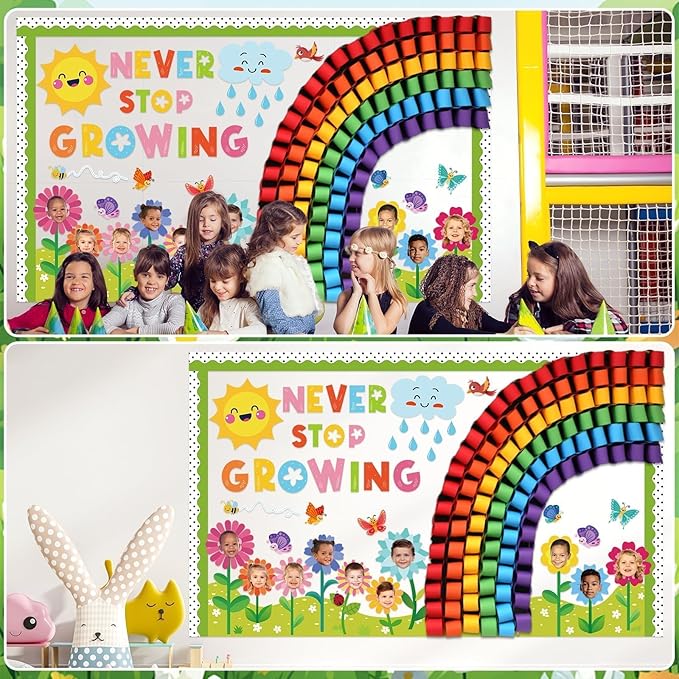 Summer Bulletin Board Classroom Decorations 3D Rainbow Butterfly Floral - Image 5