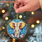 Elephant Christmas Acrylic Ornament, Elephant Christmas Ornaments, Gift - Image 4