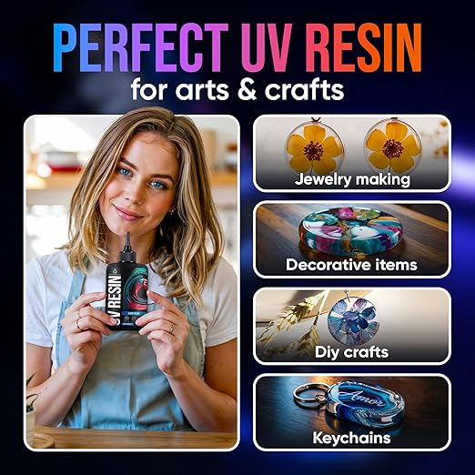 CRAFT RESIN 500g UV Resin Kit Hard Type Low Viscosity – Crystal Clear and - Image 2