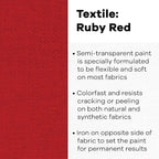 Textile Color Paint Ruby RED - Image 2