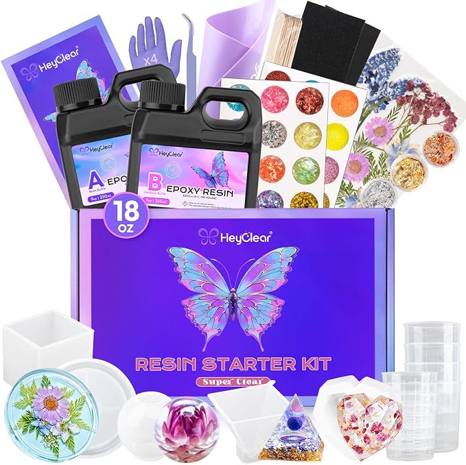 HeyClear Epoxy Resin Kit with Molds by HeyClearResin