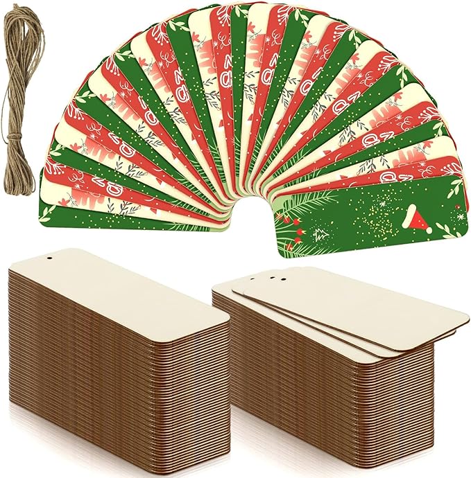 100 Sets 6 x 2 Inch Large Size Wooden Bookmarks by Jyongmer