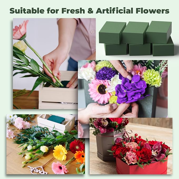 New 6 Pack Large Floral Flower Foam Blocks, Wet & Dry Florist Foam Styrofoam - Image 6