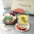 Temlum 6 Pcs Diamond Painting Coasters - Image 7