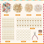 Starry 348Pcs Keychain Making Kit Bag Charm Kit 126 Charms 20 Keychain Clips - Image 2