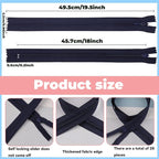 YAKA 20pcs Navy Blue Nylon Invisible Zippers Tailor Sewing Tools Garment - Image 2