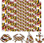 Tintnut Maryland Flag Heat Transfer Vinyl, 8 Sheets 12×10in Iron on Vinyl | PU by Tintnut
