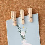 SANNIX 50Pcs Push Pin with Wooden Clips, Push Pins - Image 3