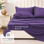 Love's cabin Queen Comforter Set Dark Purple, 7 Pieces Queen Bed in a Bag - Image 6