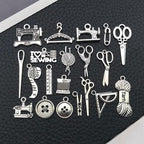 WOCRAFT 60pcs Antique Silver Sewings Bracelet Charms - Image 5