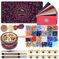 Aottom Wax Seal Stamp Kit with Gift Box, 24 Colors 650 Pcs Beads, Metallic Pen by AOTTOM