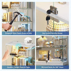 RGB Glass Display Cabinet with Lights, Modern Curio Cabinet Display Cases - Image 4