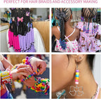 Pastel Pony Beads 1000+pcs Acrylic Kandi Beads Refill Plastic Pony Bead - Image 4