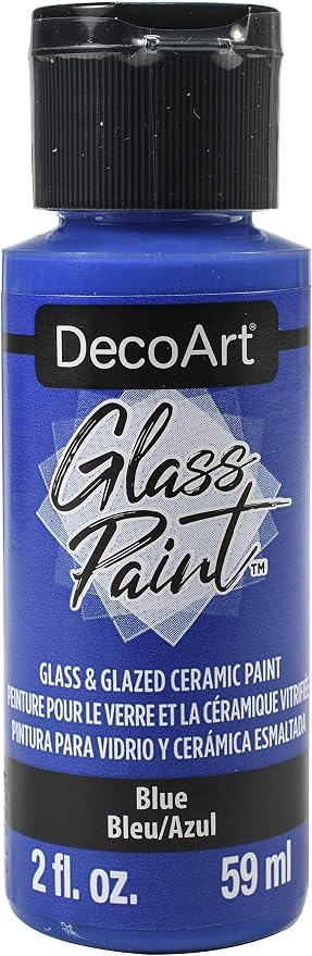 Deco Art GLASS PAINT 2OZ BLUE, us:one size by DecoArtAcrylicPaintCraftSupplies