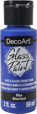 Deco Art GLASS PAINT 2OZ BLUE, us:one size by DecoArtAcrylicPaintCraftSupplies
