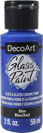 Deco Art GLASS PAINT 2OZ BLUE, us:one size by DecoArtAcrylicPaintCraftSupplies