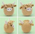 Crochet Kit for Beginners: Highland Cow Crochet Kit, Learn to Crochet, Include - Image 2