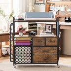 VENNQD Large Craft Organizer and Storage Rolling Cart Compatible - Image 2