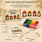 3D Beaded Gnome DIY Kit, Mini Beaded Gnome Craft Kit, Funny Handmade Gnome DIY - Image 4