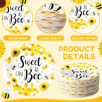 Funnymoom 60 Pcs 7 Inch Honey Bee Paper Plates Bee Happy Shower Tableware - Image 3