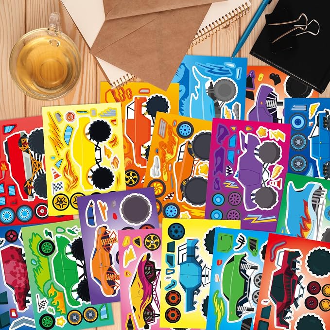 48 Sheets Create Monster Truck of Dreams Stickers, Make Your Own Stickers - Image 7