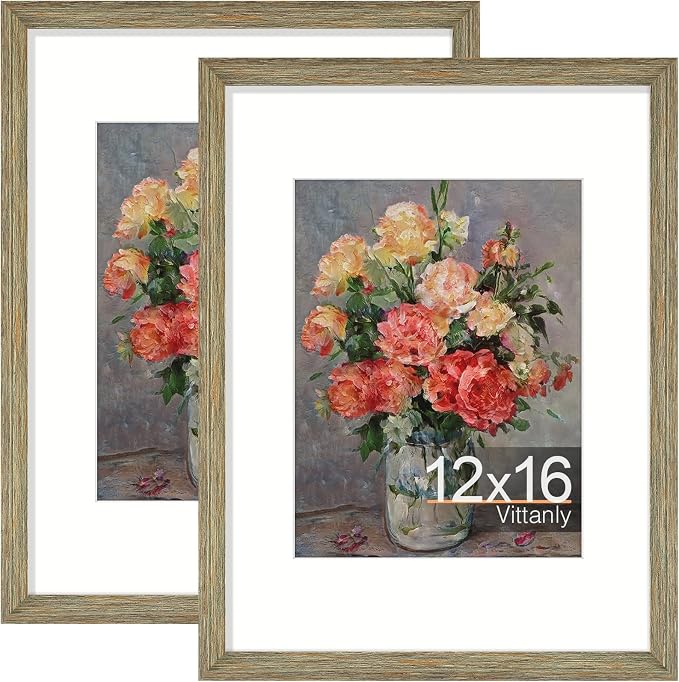 Vittanly 12x16 Picture Frames Set of 2, Ornate Vintage Photo Frame by Vittanly