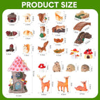 Unittype 33 Pcs Squirrel Garden Accessories Miniature Squirrel Figurines Tiny - Image 5