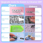 25000 Pcs Resin Jelly Rhinestones Kit, Sliver Clear 2/3/4/5/6mm Flatback - Image 3