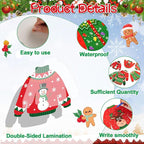 60pcs Christmas Theme Cutouts Ugly Sweater Bulletin Board Decorations Xmas Ugly - Image 3