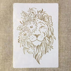 TIAMECH A4 Reusable Flower Eye Lion Stencil - Image 5
