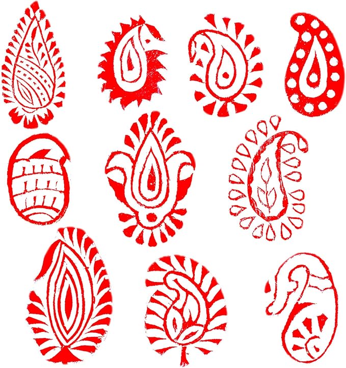 Royal Kraft Paisley Wooden Printing Stamps - Image 2