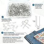 100Pcs U Shaped Fork Pins, Stainless Steel U Clips - Image 2
