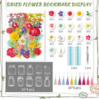 Kaluofan 103PCS Bookmark Making Kit, Transparent Flower Bookmarks, Handmade - Image 2