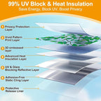 Countewol Privacy Window Film Upgraded 24H Day & Night Privacy Heat Insulation - Image 2