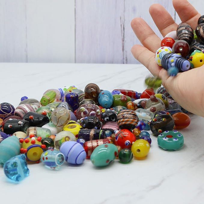 Assorted Glass Beads for Jewelry Making Adults, Bulk Glass Beads for Crafts - Image 8