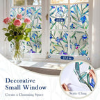 3D Stained Glass Window Privacy Film, Floral UV Block Cling - Image 4