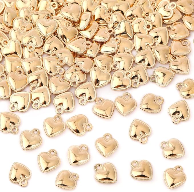 MARFOREVER 120 Pcs Heart Charms Valentines Day Charms by MARFOREVER