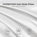 HUXMEYSON Body Pillow with Satin Pillowcase, Body Pillow - Image 3