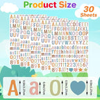 Letter Stickers 0.5 inch, Self-Adhesive Vinyl Waterproof ABC Letter Stickers - Image 2