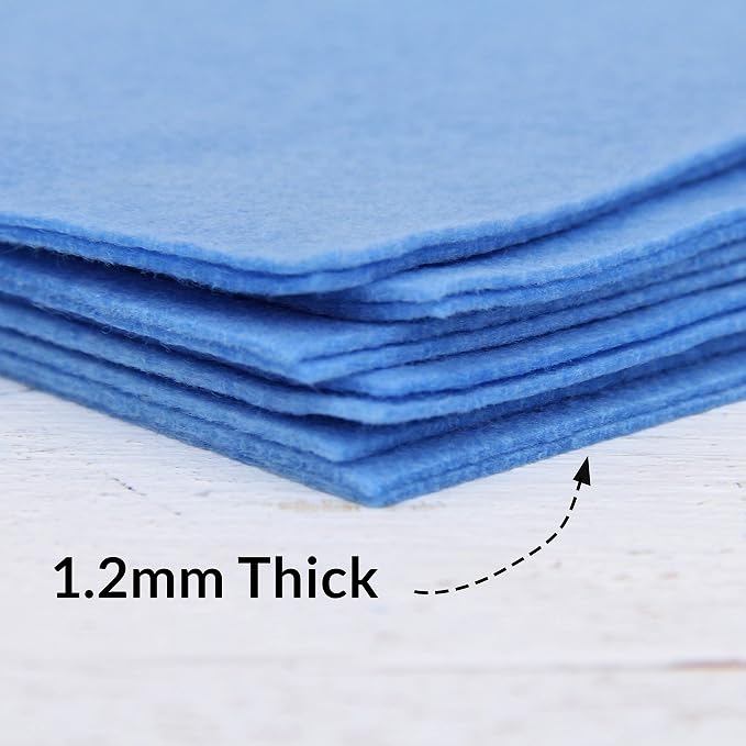 Threadart Light Blue Premium Felt Sheets - Image 3