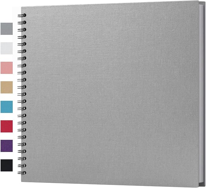 potricher 12 x 12 Inch DIY Scrapbook Album 40 Pages Hardcover Kraft Paper Scrap by potricher
