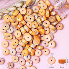 Natural Stone Heishi Beads for Necklace Making, 4 mm x 6 mm Small Flat Round - Image 6