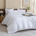 Paxrac White Super King Plus Comforter Set 128x120In, 3 Pieces Oversized King by Paxrac